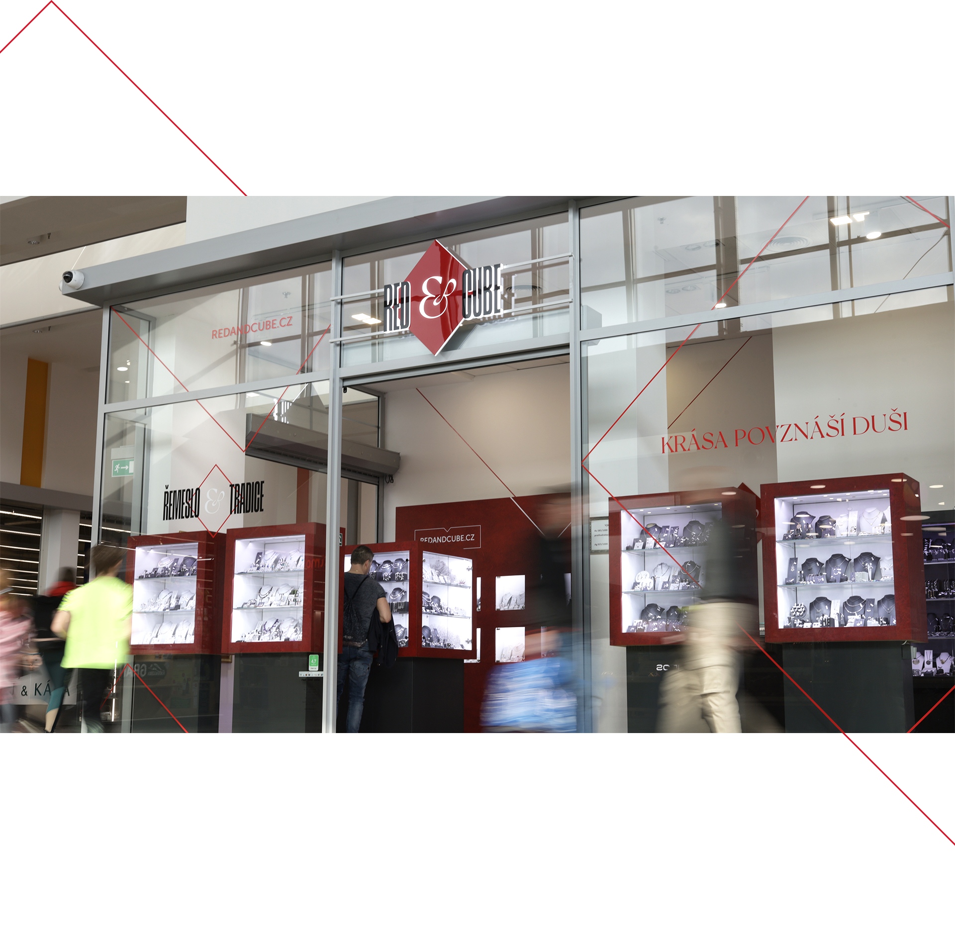 Red and Cube branding